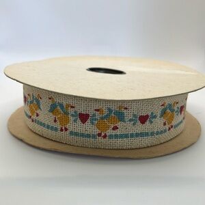 20 yards of VTG ribbon geese with hearts